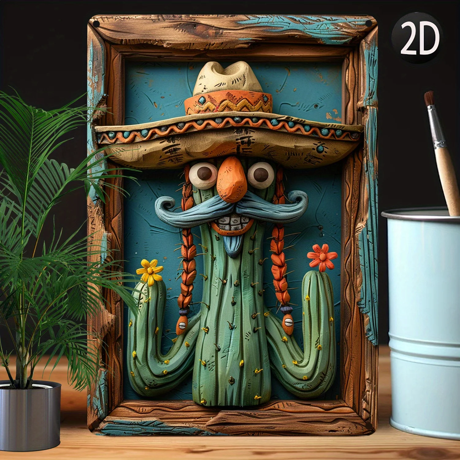 Metal Wall Art, Cactus Man with Mexican Sombrero, Durable High-Resistance Decor for Bedroom, Living Room, Bathroom –Vintage Gift
Metal Wall Art, Cactus Man with Mexican Sombrero, Durable High-Resistance Decor for Bedroom, Living Room, Bathroom –Vintage Gift