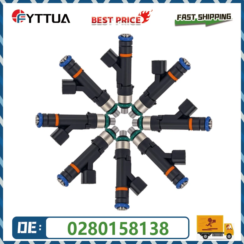 8pcs fuel Injector 0280158138 For Ford F-150 F-250 F-350 Super Duty Lincoln Mark 5.4L 2007-2010 car accessories
8pcs fuel Injector 0280158138 For Ford F-150 F-250 F-350 Super Duty Lincoln Mark 5.4L 2007-2010 car accessories