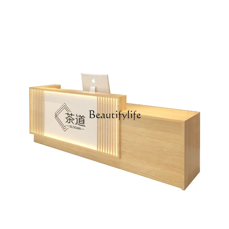 Customized new Chinese style checkout page retro front desk cabinet reception health club hotel Caier hot pot B & B
Customized new Chinese style checkout page retro front desk cabinet reception health club hotel Caier hot pot B & B
