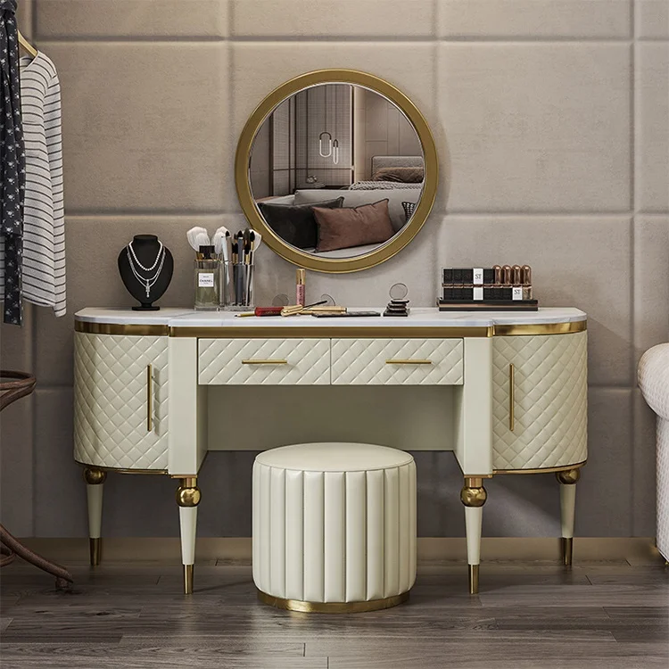 Универсальный туалетный столик для спальни с ромбовидной сеткой, скандинавский мрамор, роскошный туалетный столик для макияжа с ящиками
Универсальный туалетный столик для спальни с ромбовидной сеткой, скандинавский мрамор, роскошный туалетный столик для макияжа с ящиками