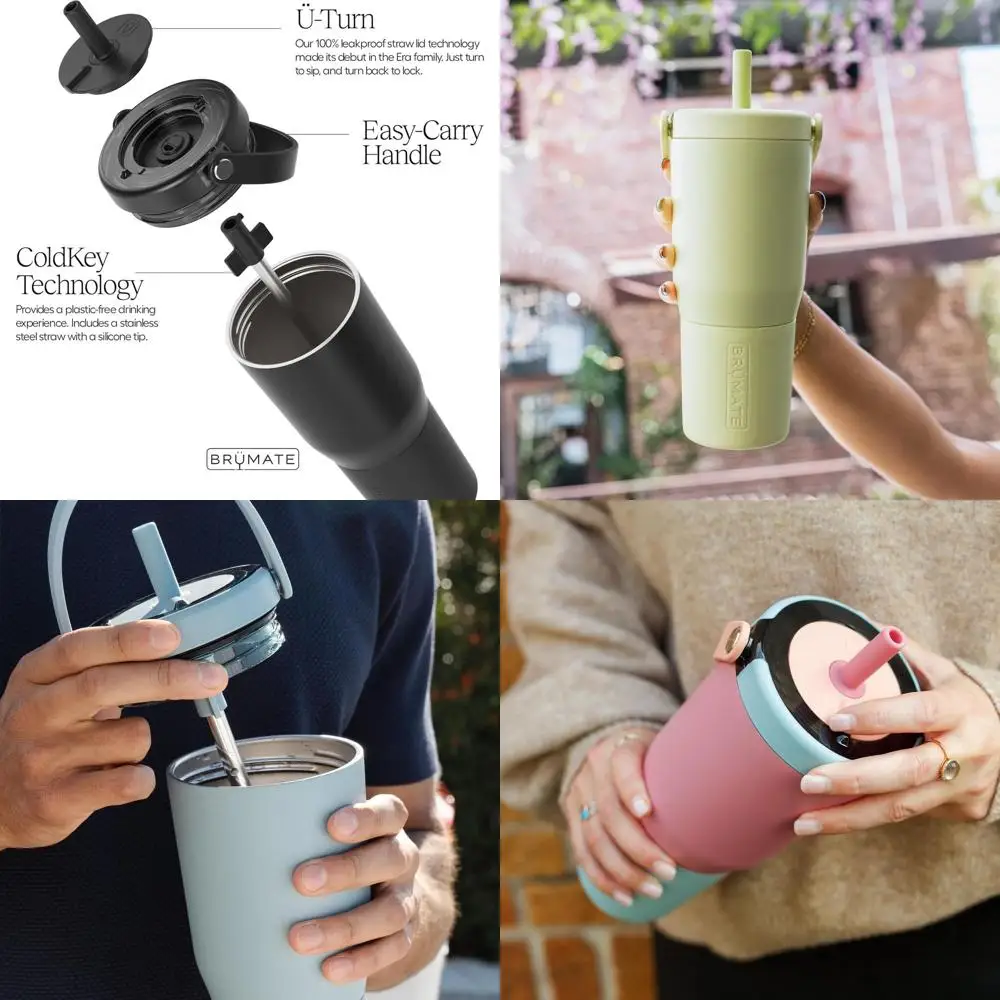 25oz Leak-Proof Travel Tumbler with Handle, Flexible Silicone Sleeve, Stainless Steel, Cup Holder & Travel-Friendly Water Bottle
25oz Leak-Proof Travel Tumbler with Handle, Flexible Silicone Sleeve, Stainless Steel, Cup Holder & Travel-Friendly Water Bottle