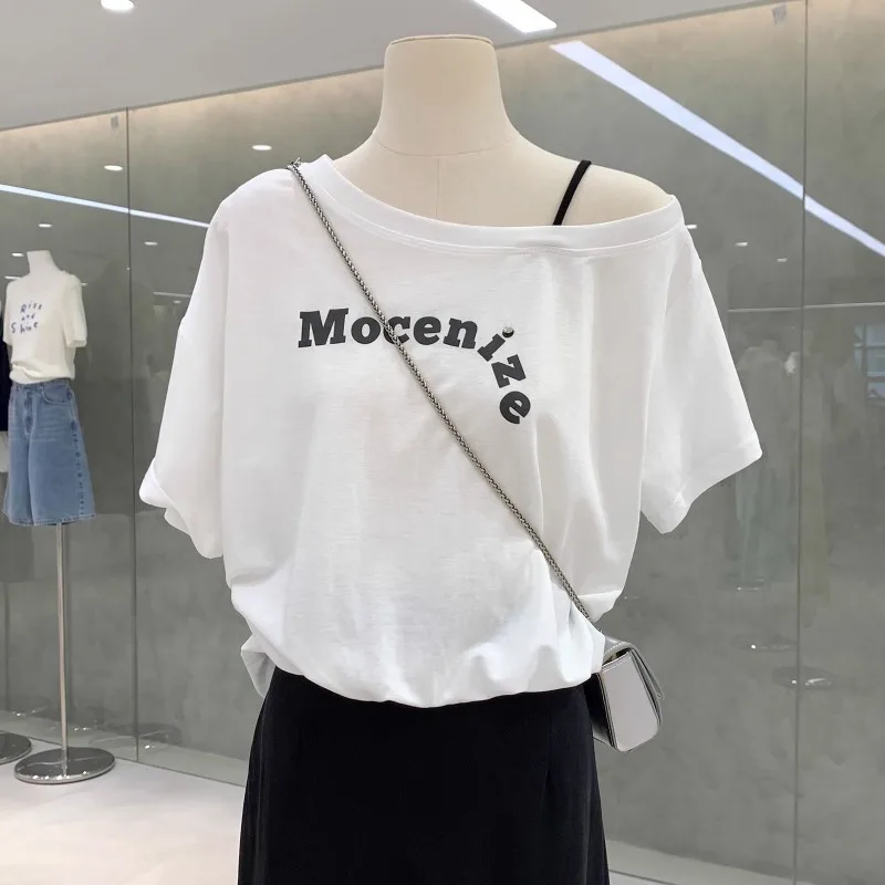 2025 Summer New Temperament Slanted Shoulder Versatile Loose Casual Short-sleeved American Retro Short-sleeved T-shirt Top
2025 Summer New Temperament Slanted Shoulder Versatile Loose Casual Short-sleeved American Retro Short-sleeved T-shirt Top