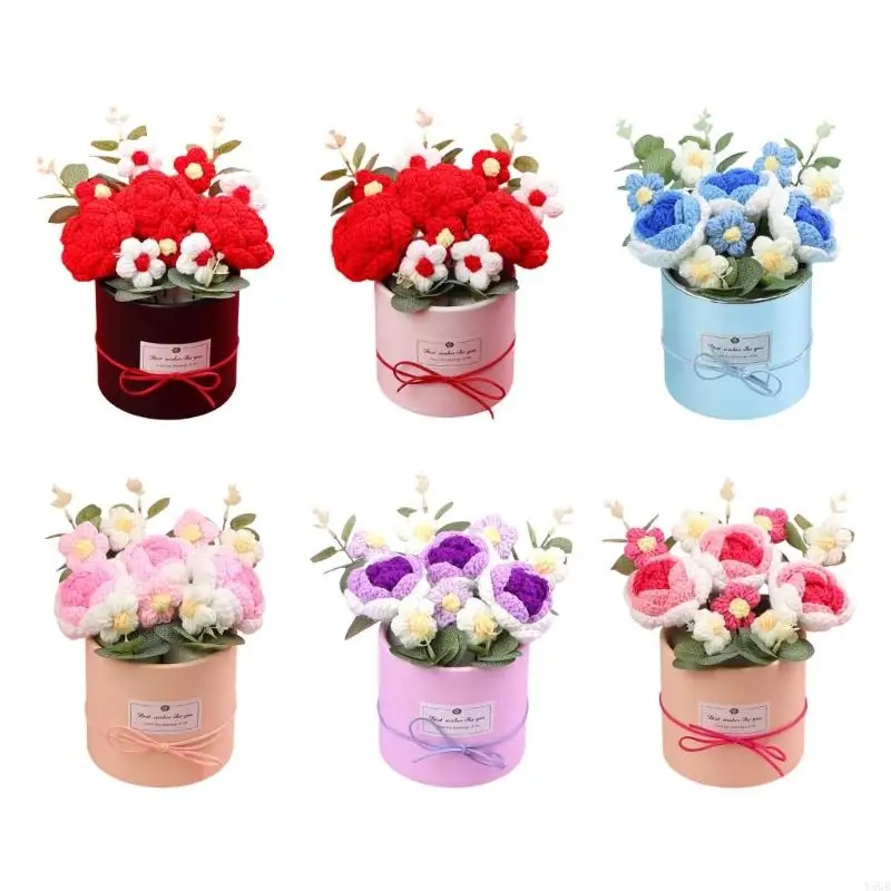 Artificial Knitted Flower With Pot Crochet Rose Bouquets For Living Room Bedroom Decoration Wedding Table Centerpieces Y5GB
Artificial Knitted Flower With Pot Crochet Rose Bouquets For Living Room Bedroom Decoration Wedding Table Centerpieces Y5GB