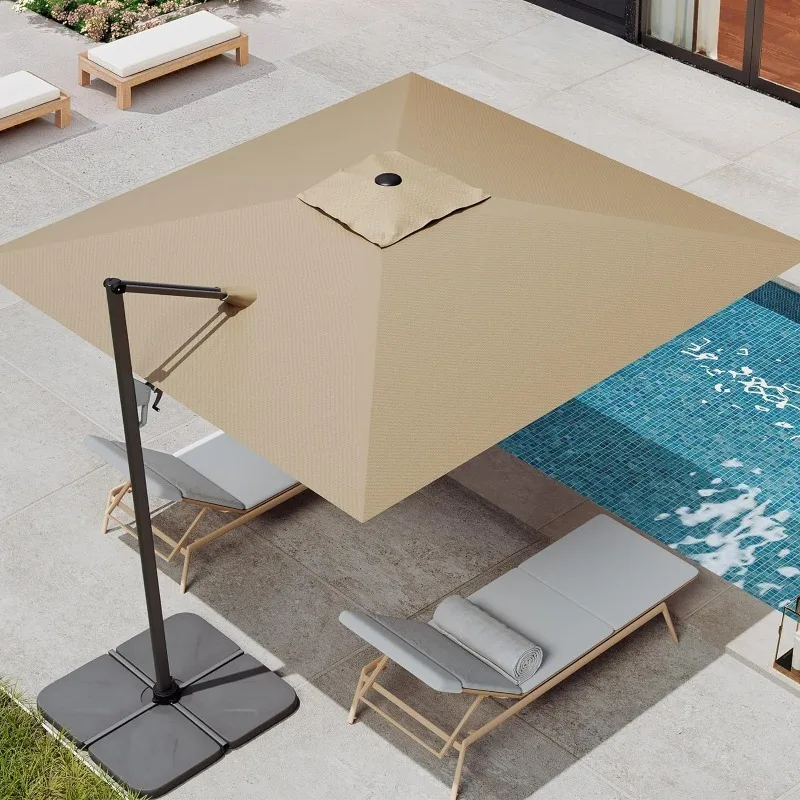 10FT Cantilever Outdoor Umbrella, Large Patio Umbrella with Double Top, Heavy Duty Windproof Offset Umbrella with 360°Rotation
10FT Cantilever Outdoor Umbrella, Large Patio Umbrella with Double Top, Heavy Duty Windproof Offset Umbrella with 360°Rotation