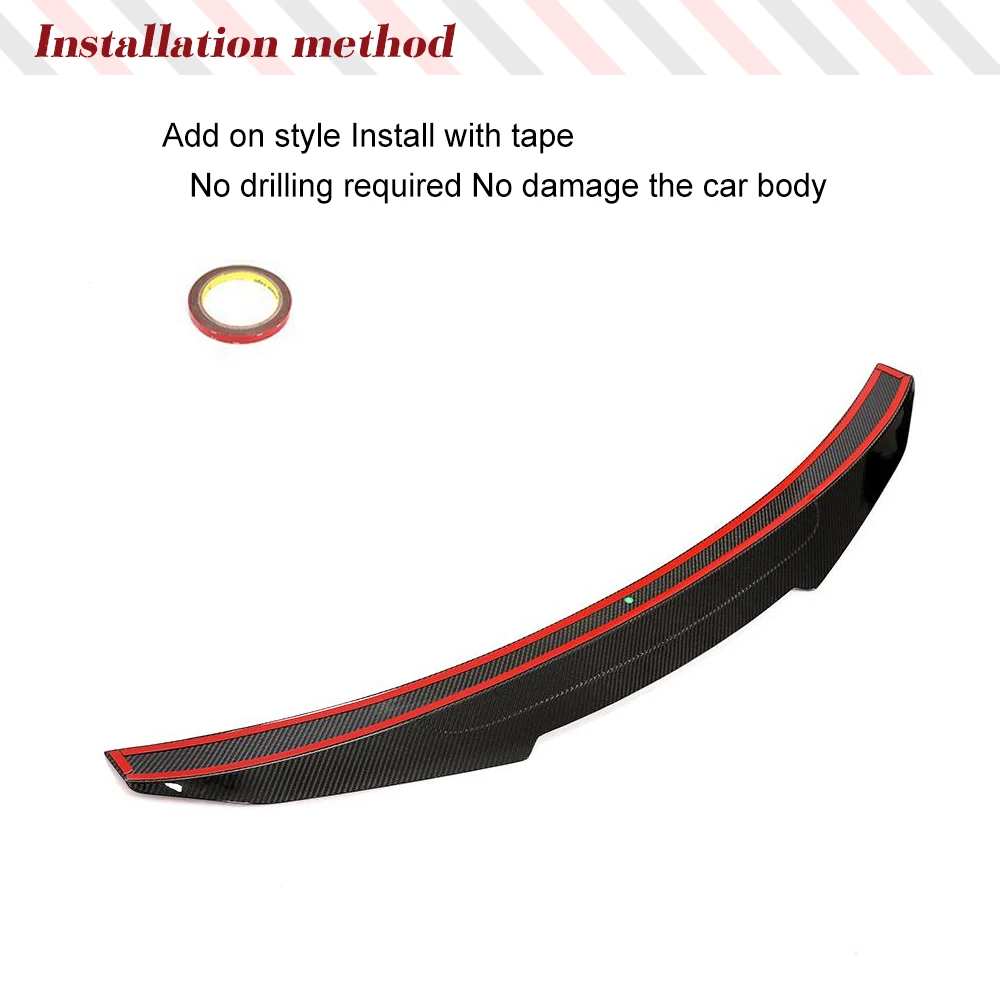 Car Trunk Spoiler for BMW 4 Series G22 G82 M4 Coupe 2021-2023 Real Carbon Fiber Rear Boot Lid Highkick Spoiler Wing Lip
Car Trunk Spoiler for BMW 4 Series G22 G82 M4 Coupe 2021-2023 Real Carbon Fiber Rear Boot Lid Highkick Spoiler Wing Lip