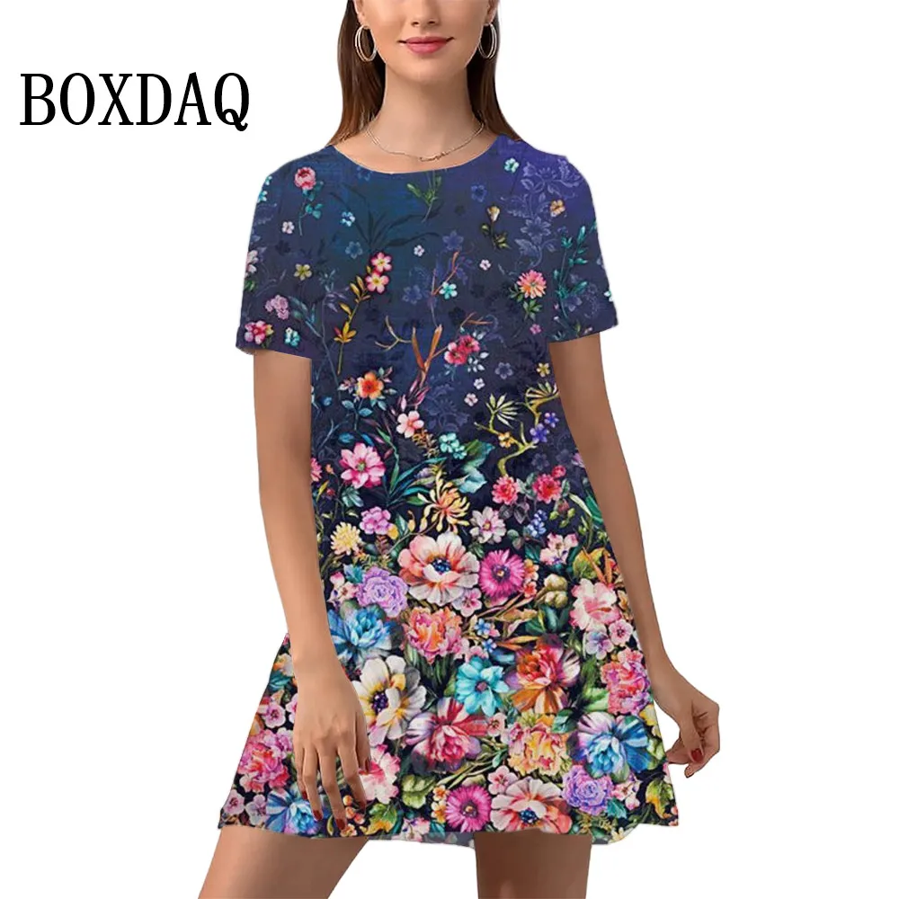 Flowers Plant Pattern Vintage Dresses Women 3D Print Short Sleeve Summer Clothes Casual O-Neck Loose Mini Dress Ladies Sundress
Flowers Plant Pattern Vintage Dresses Women 3D Print Short Sleeve Summer Clothes Casual O-Neck Loose Mini Dress Ladies Sundress