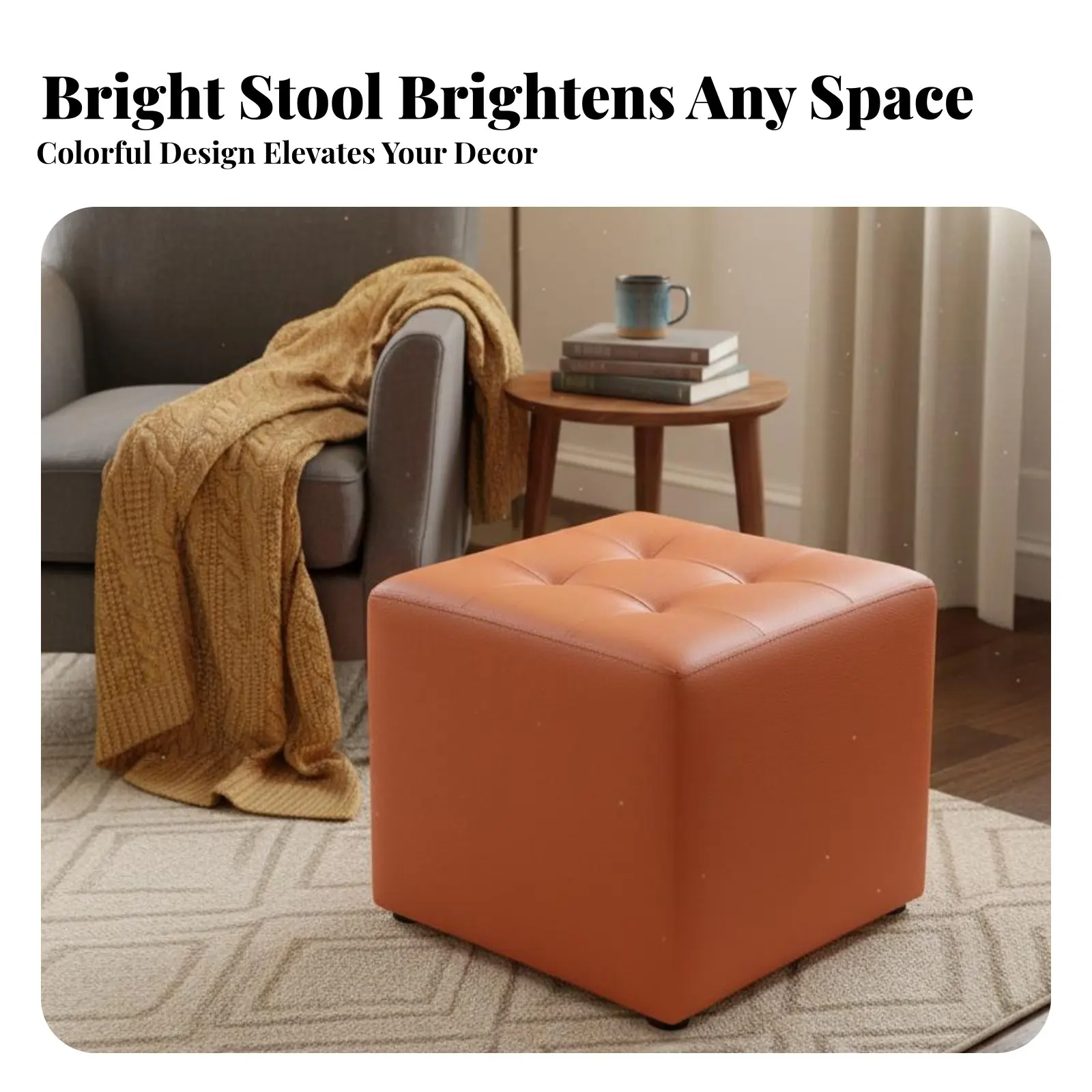 Upholstered Cube Stool Multi-Functional Upholstered Ottoman Cube adaptable Use Modern Design for Children, Makeup Users, Bedroom
Upholstered Cube Stool Multi-Functional Upholstered Ottoman Cube adaptable Use Modern Design for Children, Makeup Users, Bedroom