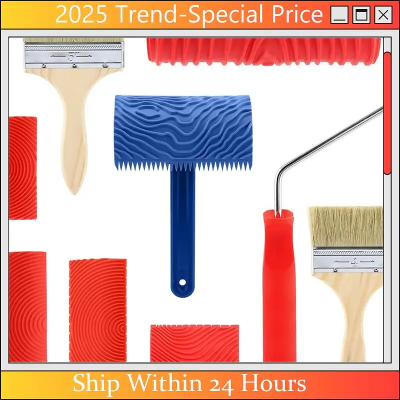 A61Z Deals 8 Pieces Wood Grain Paint Tool Set, Texture Roller, Graining Rocker, Paint Brushes, For Wall, Floor, DIY Room Decorat
A61Z Deals 8 Pieces Wood Grain Paint Tool Set, Texture Roller, Graining Rocker, Paint Brushes, For Wall, Floor, DIY Room Decorat