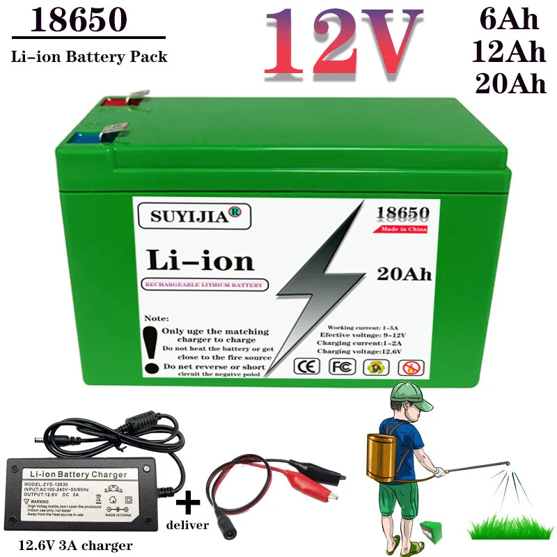 12V 6Ah12A 20Ah 18650LithiumbatteriefürSolarenergie eingebaute Hochstrom20A-BMS-Batterie für Elektrofahrzeuge+12.6VLadegerät
12V 6Ah12A 20Ah 18650LithiumbatteriefürSolarenergie eingebaute Hochstrom20A-BMS-Batterie für Elektrofahrzeuge+12.6VLadegerät