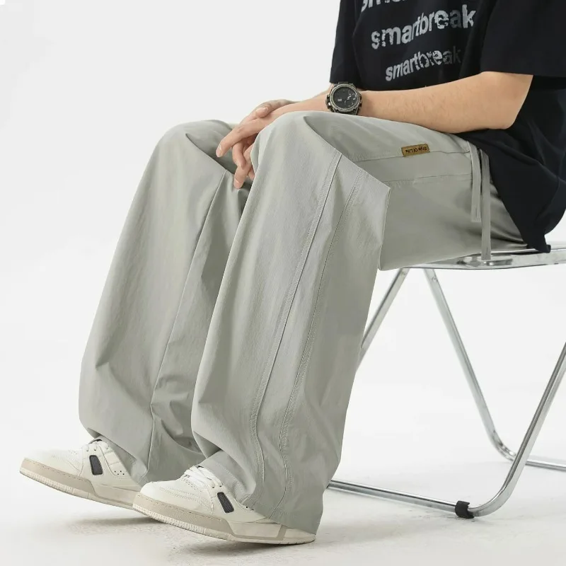 UNITIM Man Straight-leg Pant American Thin Solid Color Quick-drying Men Trousers Loose Mid Waist Drawstring Male Casual Pant
UNITIM Man Straight-leg Pant American Thin Solid Color Quick-drying Men Trousers Loose Mid Waist Drawstring Male Casual Pant