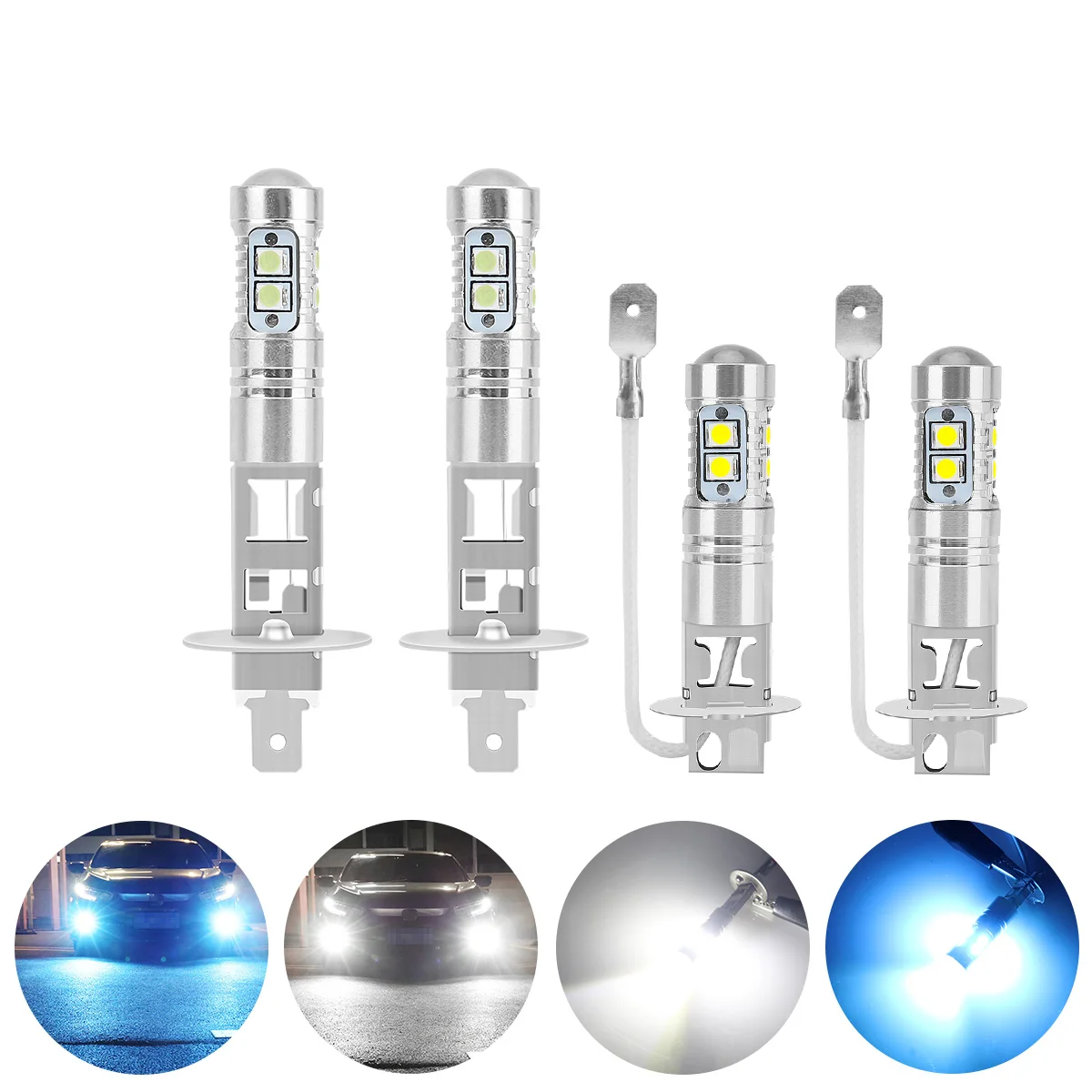 2pcs H1 H3 LED Bulb Fog Lights 6000K White For Car Headlight Bulbs 12V Lighting LED 3030 chip Bulb 8000K Ice Blue
2pcs H1 H3 LED Bulb Fog Lights 6000K White For Car Headlight Bulbs 12V Lighting LED 3030 chip Bulb 8000K Ice Blue
