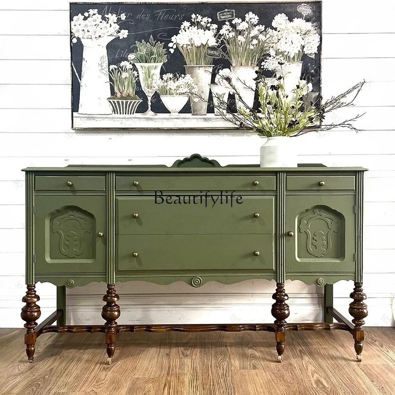 3French Retro Entryway Cabinet Small Apartment Integrated Shoe Cabinet American Style Home Living Room Solid Wood
3French Retro Entryway Cabinet Small Apartment Integrated Shoe Cabinet American Style Home Living Room Solid Wood