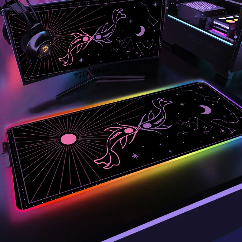 RGB коврик для мыши Star Лунная рыба большой компьютерный коврик игровой коврик аксессуары клавиатура настольный коврик для мыши коврик со све...
RGB коврик для мыши Star Лунная рыба большой компьютерный коврик игровой коврик аксессуары клавиатура настольный коврик для мыши коврик со све...