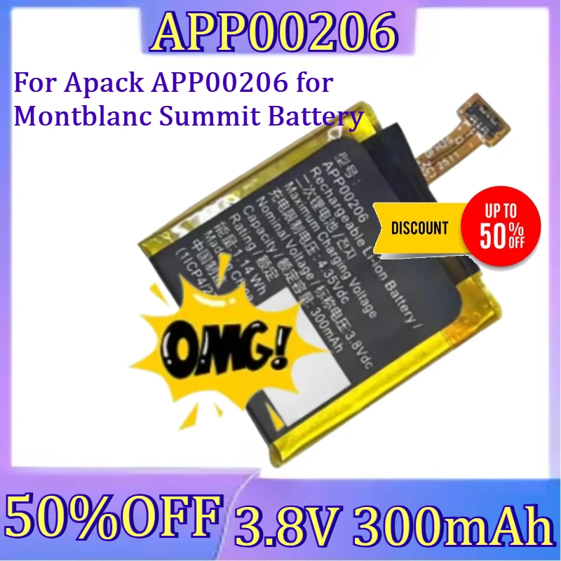 For Apack APP00206 for Montblanc Summit Battery New APP00206 3.8V 300mAh High Quality Battery
For Apack APP00206 for Montblanc Summit Battery New APP00206 3.8V 300mAh High Quality Battery