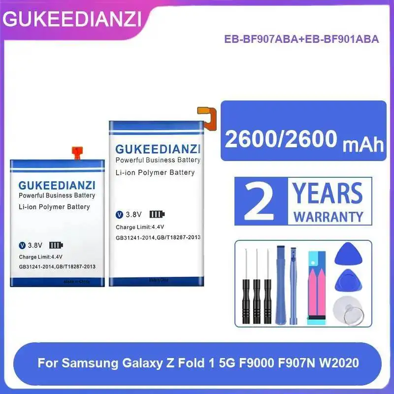 EB-BF907ABA + EB-BF901ABA долговечный аккумулятор 2600 мАч для Samsung Galaxy Z Fold 1 5G F9000 F907N W2020 для мобильного телефона
EB-BF907ABA + EB-BF901ABA долговечный аккумулятор 2600 мАч для Samsung Galaxy Z Fold 1 5G F9000 F907N W2020 для мобильного телефона