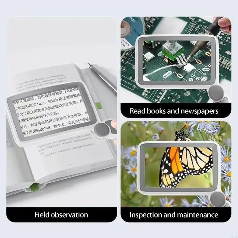 Elderly Reading Magnifier Handheld Folding Glass for Books Newspapers and Small Print Observation M4YD
Elderly Reading Magnifier Handheld Folding Glass for Books Newspapers and Small Print Observation M4YD
