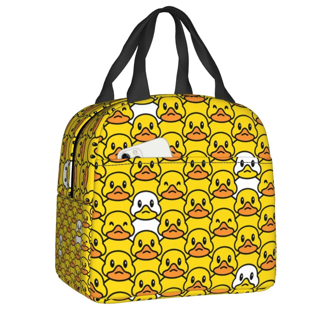 Classic Cartoon Rubber Duck Thermal Insulated Lunch Bag Women Portable Lunch Box for Work School Travel Storage Food Tote Bags
Classic Cartoon Rubber Duck Thermal Insulated Lunch Bag Women Portable Lunch Box for Work School Travel Storage Food Tote Bags