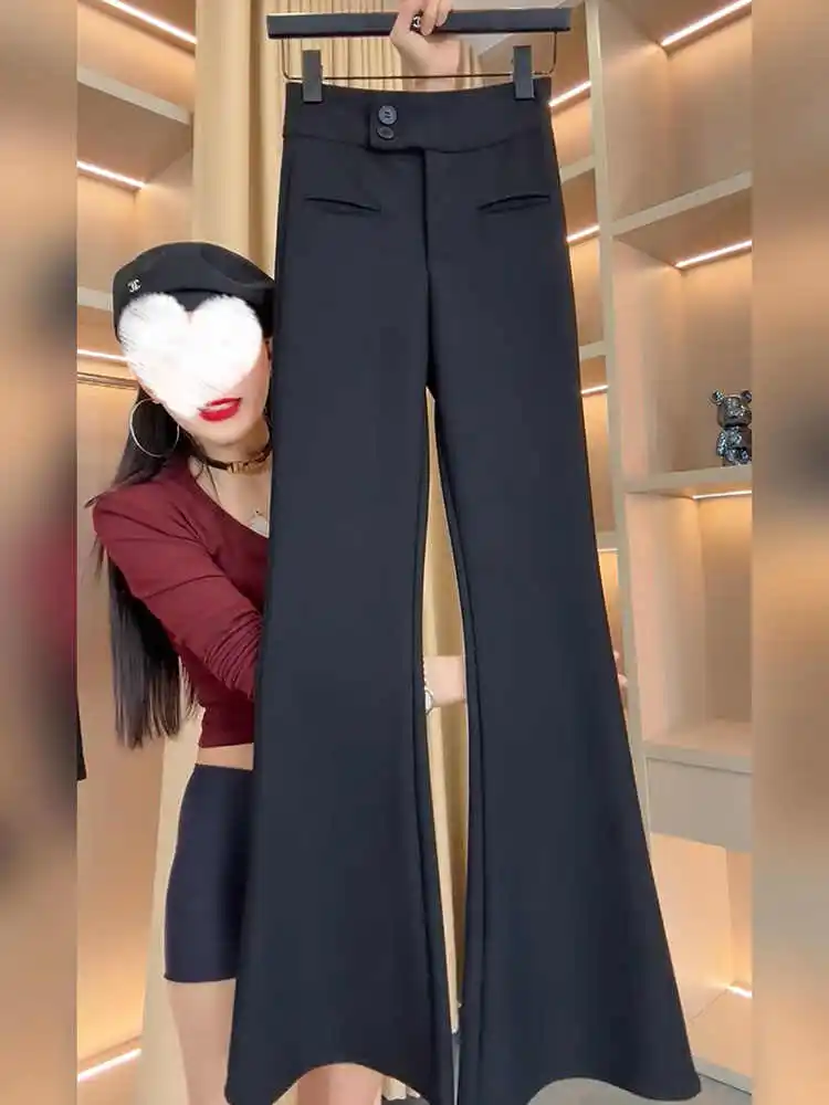 Bla Fce Lined Thi High Waist Slimming Micro Flared Pants Yoga Pants Chic Long Pants Women's Spring Faion Commute Sle
Bla Fce Lined Thi High Waist Slimming Micro Flared Pants Yoga Pants Chic Long Pants Women's Spring Faion Commute Sle