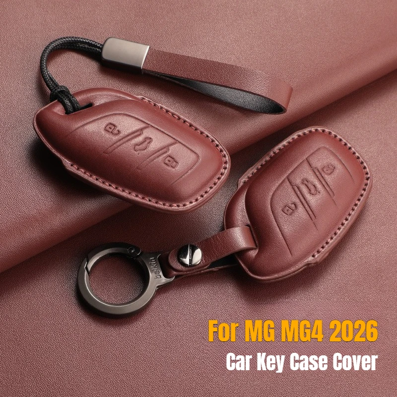 Car Key Case Cover for MG MG4 2026 Premium Genuine Leather Key Case Keychain Remote Control Protector Shell Fob Vehicle Interior
Car Key Case Cover for MG MG4 2026 Premium Genuine Leather Key Case Keychain Remote Control Protector Shell Fob Vehicle Interior
