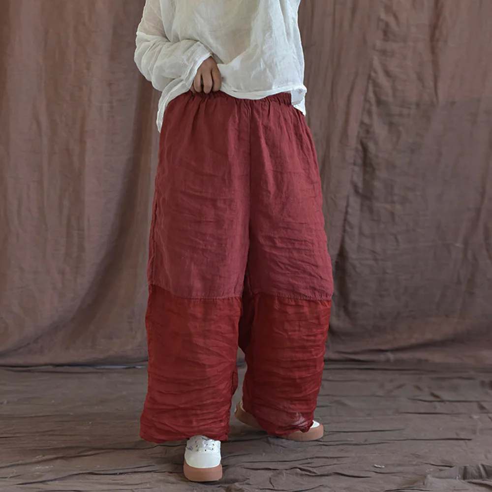 Women's Cropped Wide Leg Linen Pants Lightweight Beach Pants with Patchwork Contrast Color Elastic waist Summer Casual Pants
Women's Cropped Wide Leg Linen Pants Lightweight Beach Pants with Patchwork Contrast Color Elastic waist Summer Casual Pants