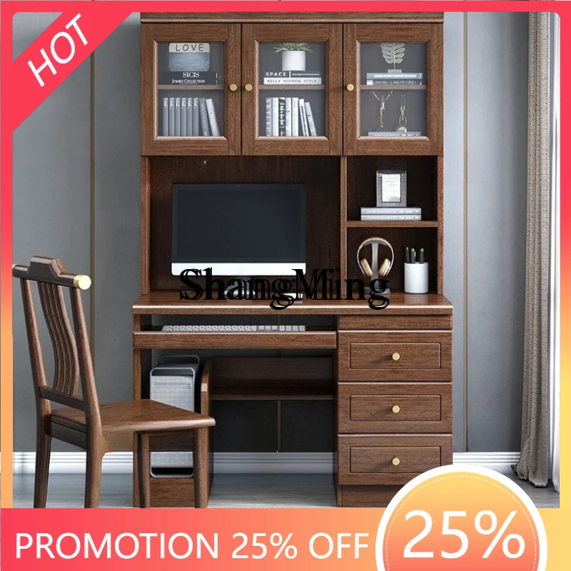 SM стол из цельного дерева в китайском стиле, книжный шкаф, встроенный домашний настольный компьютерный стол из орехового дерева
SM стол из цельного дерева в китайском стиле, книжный шкаф, встроенный домашний настольный компьютерный стол из орехового дерева