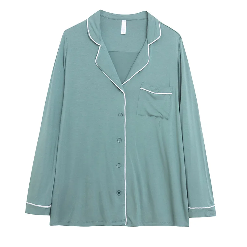 Spring Cotton Soft Skin-friendly Long Sleeve Single Button Shirt Nightgown Home Clothes Loose Slimming Women's Sweet
Spring Cotton Soft Skin-friendly Long Sleeve Single Button Shirt Nightgown Home Clothes Loose Slimming Women's Sweet