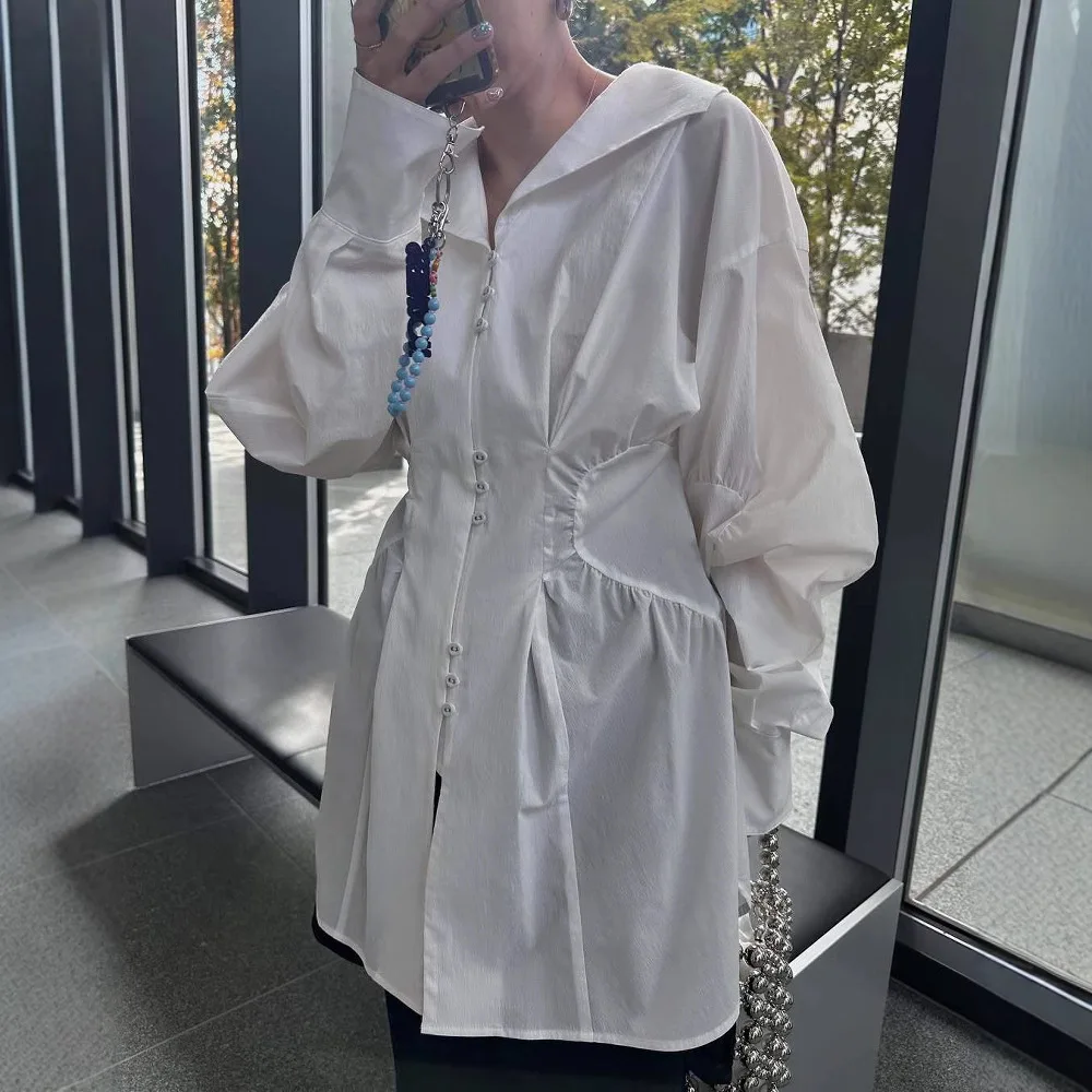 Gagarich Japanese Spring Summer Fashion Retro Three Dimensional Folded Wide Design Shirt Flip Collar Look Thin Casual Top
Gagarich Japanese Spring Summer Fashion Retro Three Dimensional Folded Wide Design Shirt Flip Collar Look Thin Casual Top