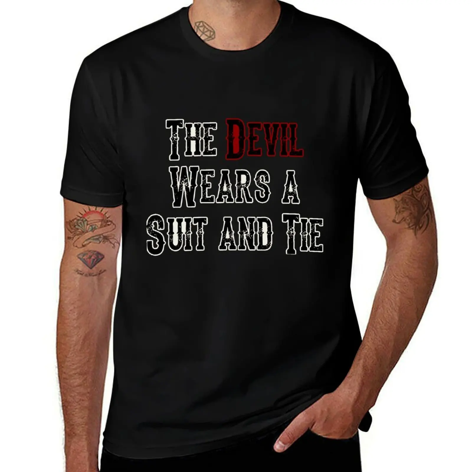The Devil Wears a Suit and Tie T-Shirt man t shirt heavy cotton essential t shirt T-Shirt
The Devil Wears a Suit and Tie T-Shirt man t shirt heavy cotton essential t shirt T-Shirt