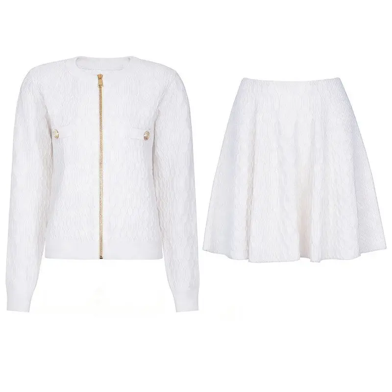 Spring Autumn Knitted Long Sleeve Top Coat A-Line Skirt Set Elegant Style Versatile Season Fashionable Women's Outfit
Spring Autumn Knitted Long Sleeve Top Coat A-Line Skirt Set Elegant Style Versatile Season Fashionable Women's Outfit