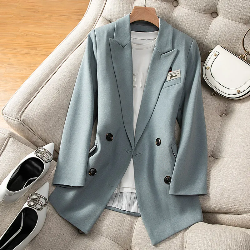 Fashion White Blue Black Letter Ladies Casual Blazer Women Long Sleeve Single Button Female Autumn Winter Jacket With Pocket
Fashion White Blue Black Letter Ladies Casual Blazer Women Long Sleeve Single Button Female Autumn Winter Jacket With Pocket