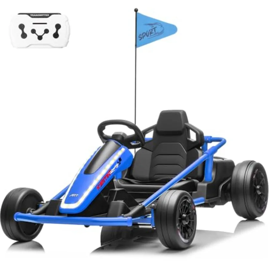Outdoor ride-on car for kids and teens: 24V 400W motor EVA tires black/red 3 speeds up to 10MPH 14AH battery remote control Blu
Outdoor ride-on car for kids and teens: 24V 400W motor EVA tires black/red 3 speeds up to 10MPH 14AH battery remote control Blu