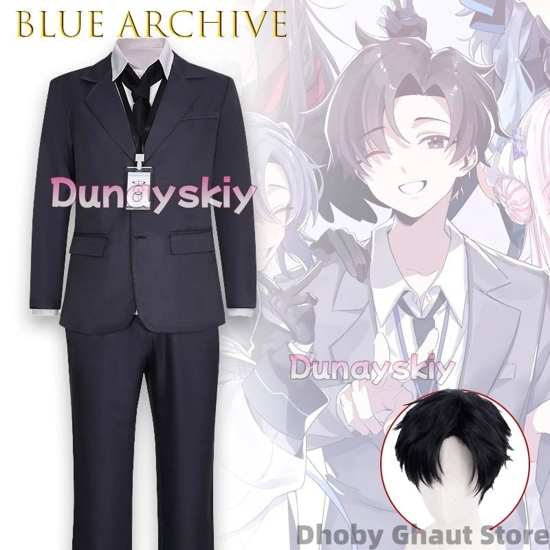 Blue Archive Sensei Grey Teacher Suit Cosplay 코스프레 Full Set White Shirt Black Tie IDBadge Academic Style Anime Character Role
Blue Archive Sensei Grey Teacher Suit Cosplay 코스프레 Full Set White Shirt Black Tie IDBadge Academic Style Anime Character Role