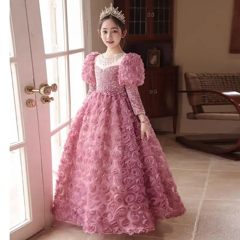 Children's dress light luxury niche high-end girls host long-sleeved pink piano performance dress spring birthday princess dress
Children's dress light luxury niche high-end girls host long-sleeved pink piano performance dress spring birthday princess dress