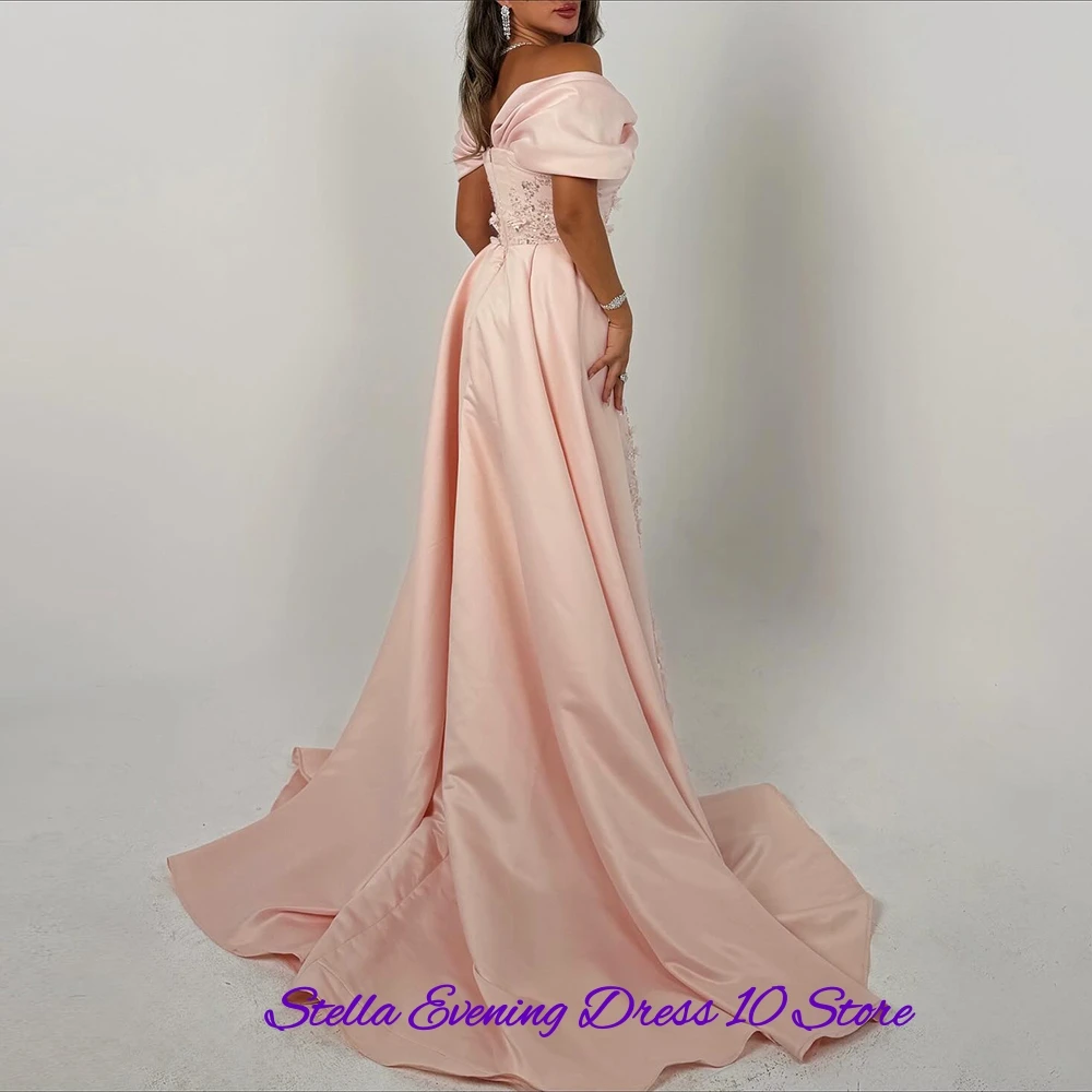 Exquisite Satin Evening Dress Luxury Sequined and Flowers Prom Dresses Simple Off the Shoulder Customized Special Occasion Gowns
Exquisite Satin Evening Dress Luxury Sequined and Flowers Prom Dresses Simple Off the Shoulder Customized Special Occasion Gowns