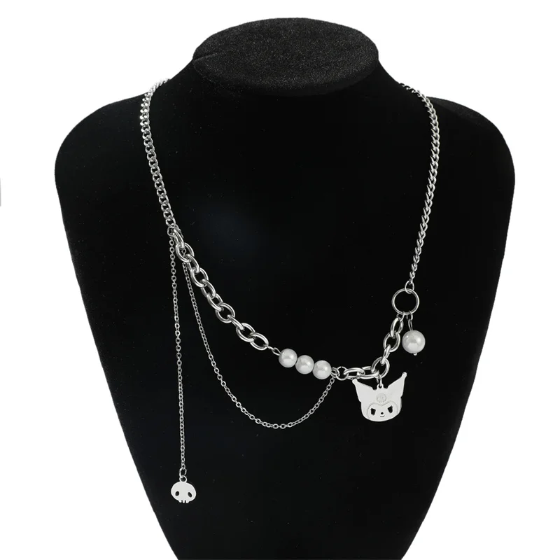 Street Hipster Sanrio Kuromi Titanium Steel Necklace Men Women Multi-layer Jewelry Sweater Chain Disco Hip Hip Accessories
Street Hipster Sanrio Kuromi Titanium Steel Necklace Men Women Multi-layer Jewelry Sweater Chain Disco Hip Hip Accessories