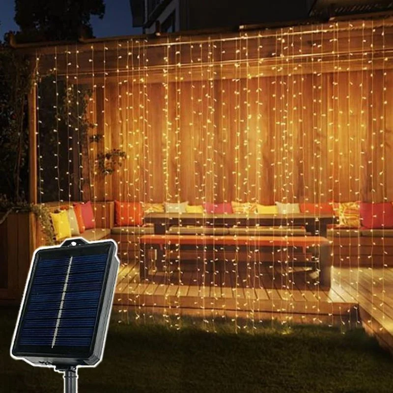 Christmas Garden Fairy Lights Outdoor Decor LED Solar Curtain Lights String Wedding Garland Pavilion Yard Decoration Party
Christmas Garden Fairy Lights Outdoor Decor LED Solar Curtain Lights String Wedding Garland Pavilion Yard Decoration Party