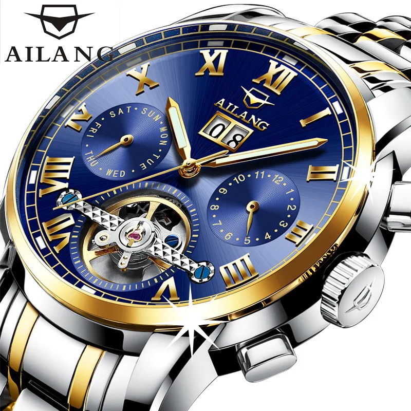 

AILANG Fashion Tourbillon Automatic Mechanical Watches Men Watch Brand Original Luminous Waterproof Clock Reloj Hombre 8505