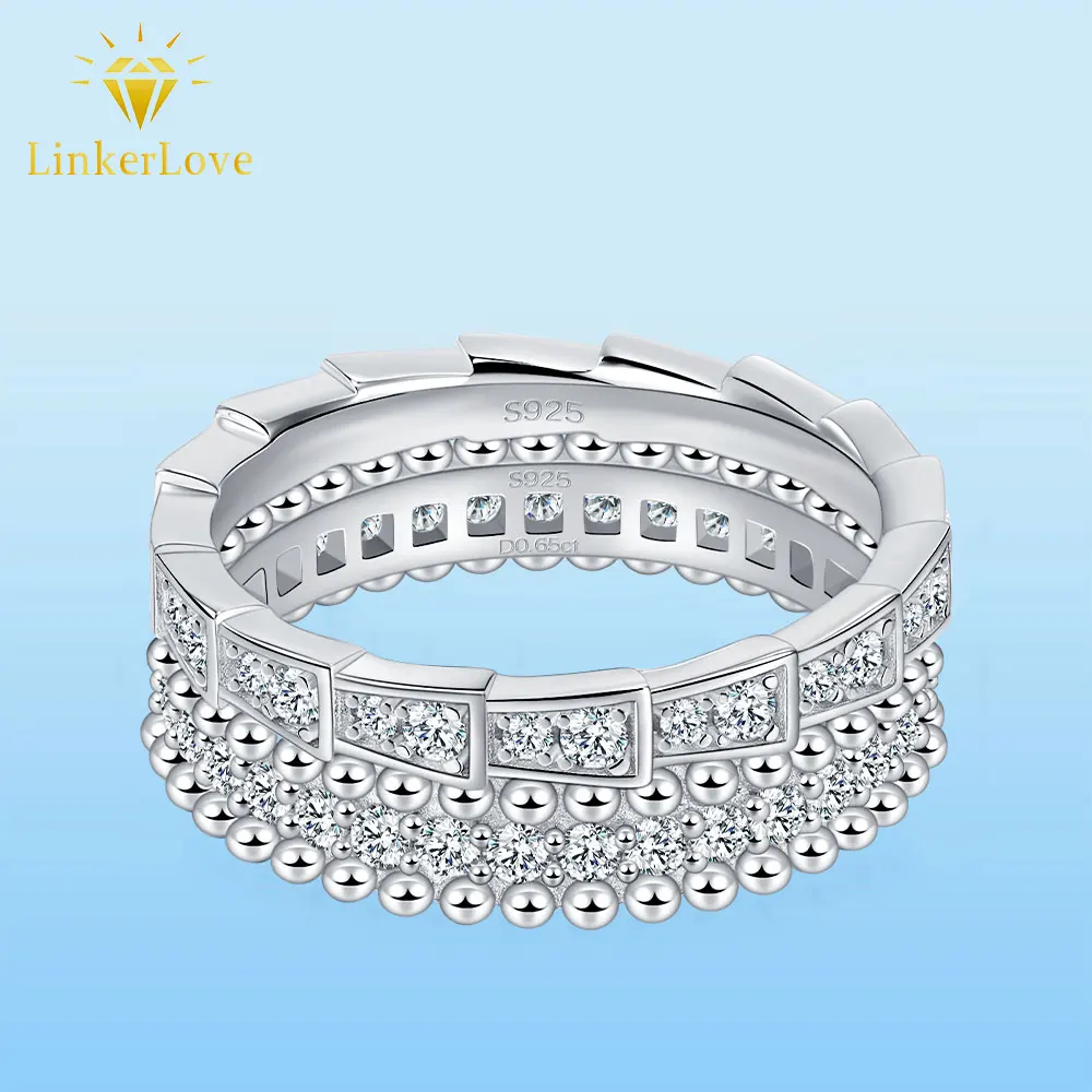 LinkerLove Moissanite Snake Ring Couple Engagement Rings S925 Sterling Silver Diamond Snake Shaped Wedding Bands Women Jewelry
LinkerLove Moissanite Snake Ring Couple Engagement Rings S925 Sterling Silver Diamond Snake Shaped Wedding Bands Women Jewelry