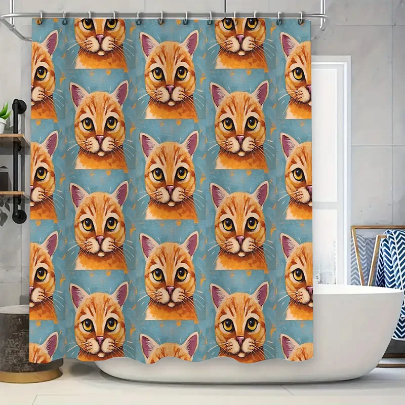 Cat Pattern Shower Curtain Cute Kitten Animal Print Bathroom Decor Waterproof Fabric Liner Vintage Coastal Farmhouse Home
Cat Pattern Shower Curtain Cute Kitten Animal Print Bathroom Decor Waterproof Fabric Liner Vintage Coastal Farmhouse Home