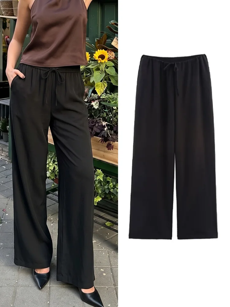HH Women Fashion Long Wide Leg Pants Casual Drawstring Double Pockets Loose Pants 2026 Autumn Lady Formal Commuting Trousers
HH Women Fashion Long Wide Leg Pants Casual Drawstring Double Pockets Loose Pants 2026 Autumn Lady Formal Commuting Trousers