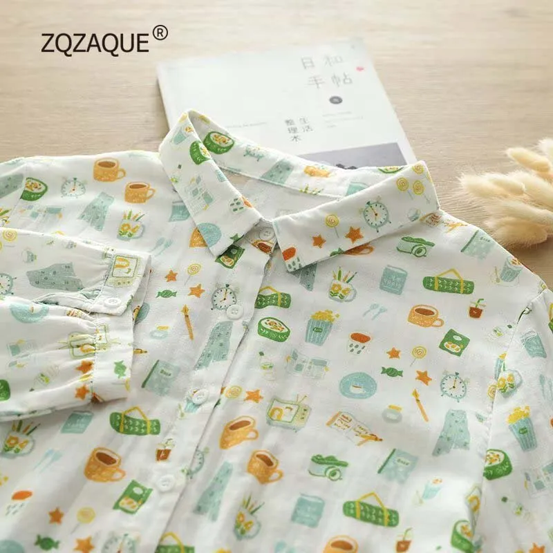 2025 Summer New Cartoon Printing Graffiti Tops Women's Casual Single Breasted Cotton Shirt Good Quality Wholesale Retail S112
2025 Summer New Cartoon Printing Graffiti Tops Women's Casual Single Breasted Cotton Shirt Good Quality Wholesale Retail S112