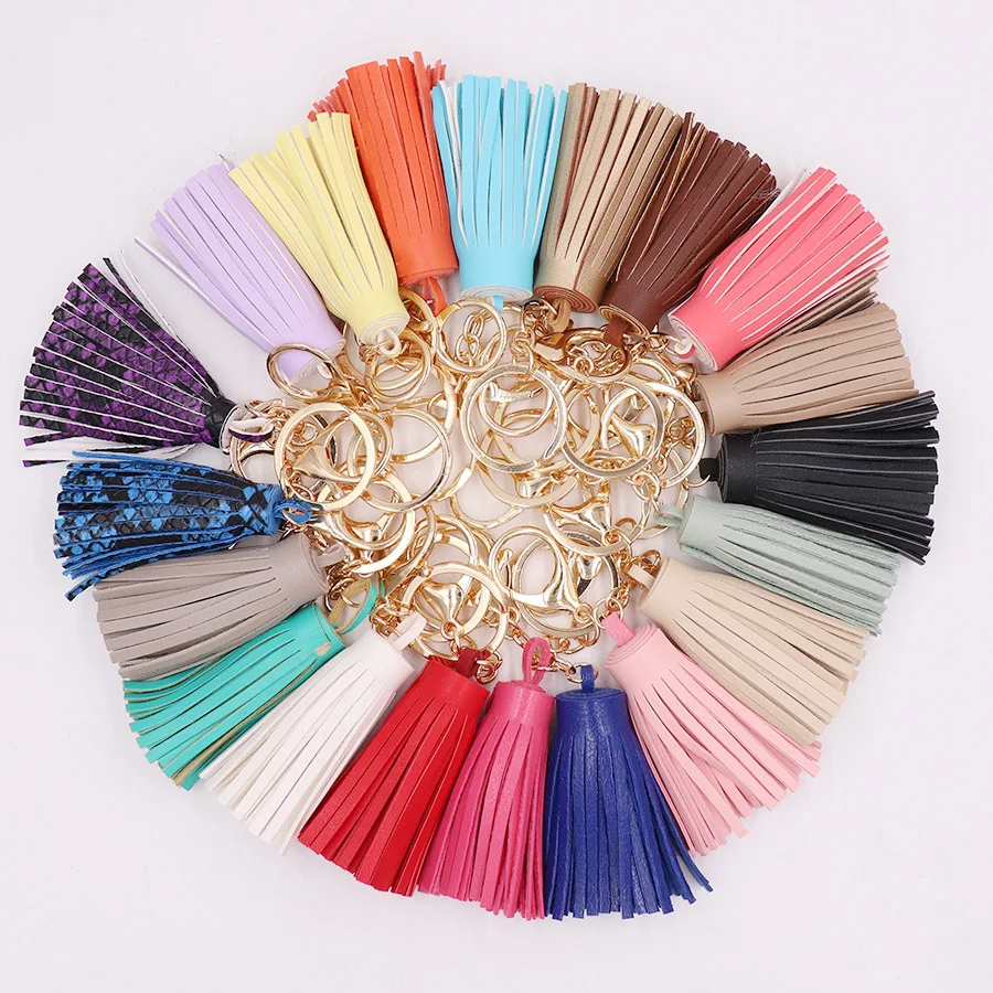 Bohemia Car Bag Decoration Keychain Accessories Simple Colored Leather Tassel Pendant Keychain New Jewelry for Women's Birthday
Bohemia Car Bag Decoration Keychain Accessories Simple Colored Leather Tassel Pendant Keychain New Jewelry for Women's Birthday