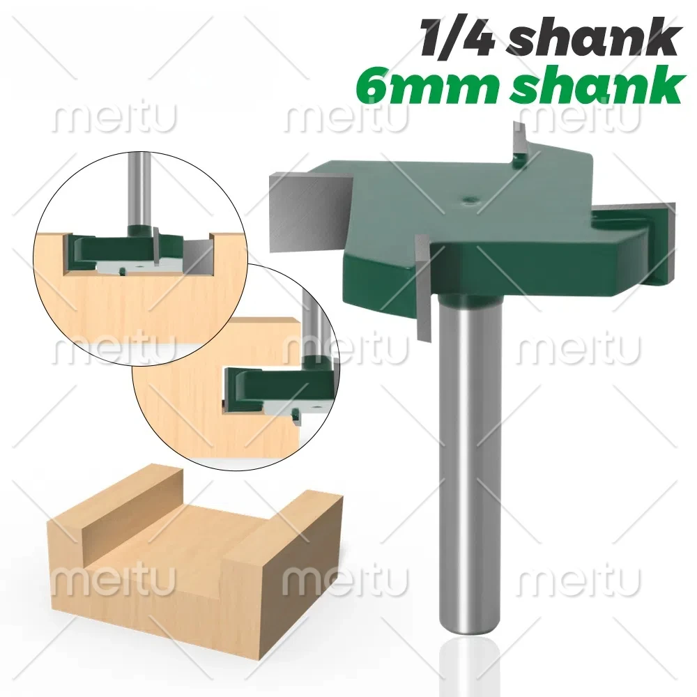 Industrial Grade 1/4'6mm Shank 4 Edge T-Type Slotting Cutter Wood Router Bit for Woodworking Milling And Slotting Tool
Industrial Grade 1/4'6mm Shank 4 Edge T-Type Slotting Cutter Wood Router Bit for Woodworking Milling And Slotting Tool