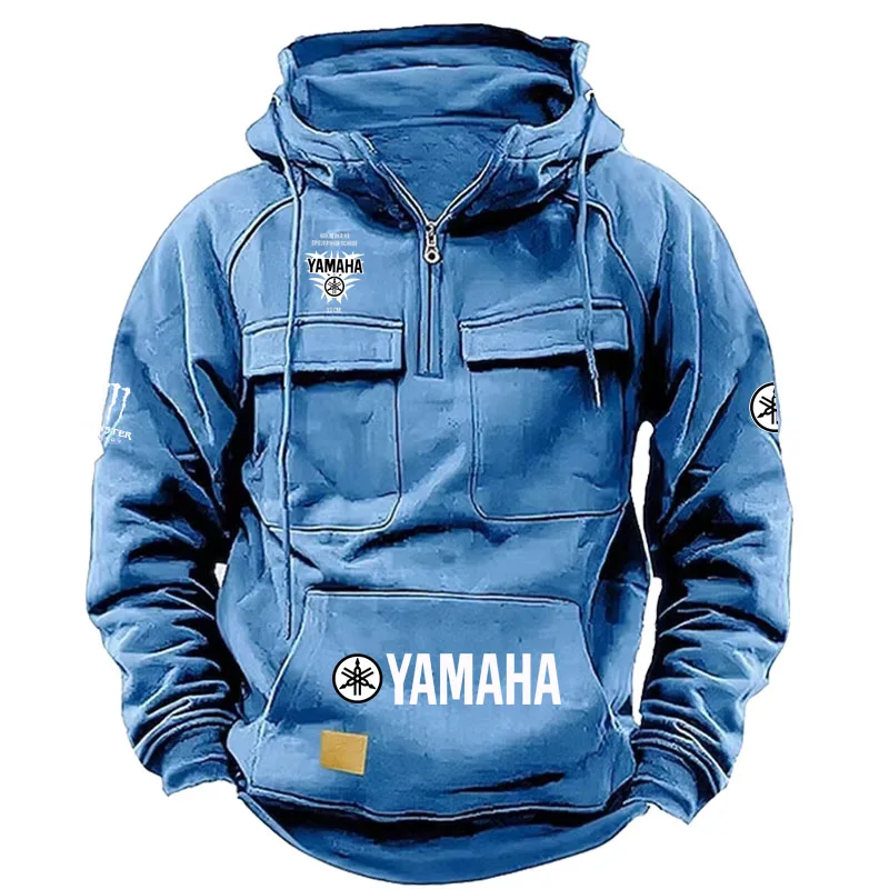 yamaha logo Men's Loose Fleece-lined Hoodie Jacket with Multiple Pockets Retro American Style Spring Autumn Winter Casual Outerw
yamaha logo Men's Loose Fleece-lined Hoodie Jacket with Multiple Pockets Retro American Style Spring Autumn Winter Casual Outerw