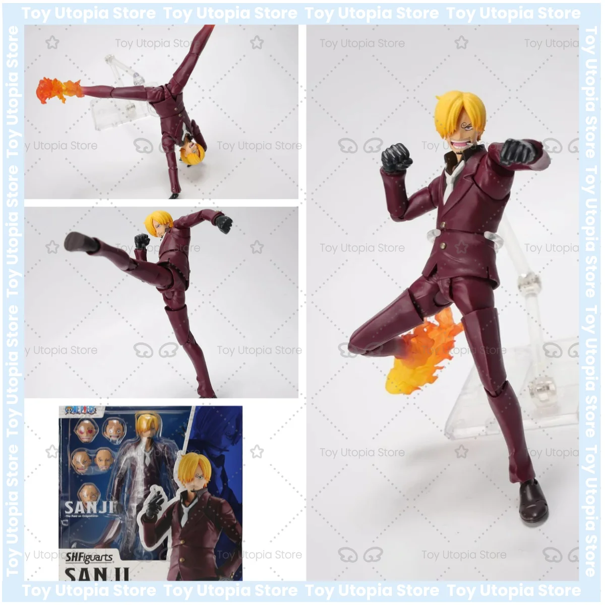 Bandai-Kit de modelo genuino de una pieza, Anime S.H.Figuarts Sanji The Raid onigashima, figura acción, juguete de modelo móvil
Bandai-Kit de modelo genuino de una pieza, Anime S.H.Figuarts Sanji The Raid onigashima, figura acción, juguete de modelo móvil