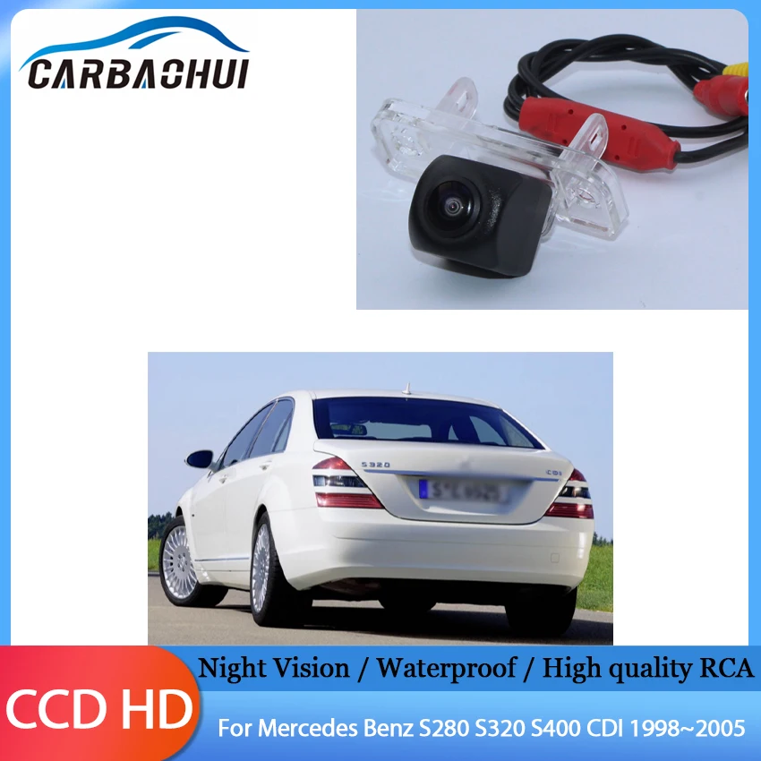 Backup Rear View camera Night Vision High quality RCA license plate camera For Mercedes Benz S280 S320 S400 CDI 1998~2005
Backup Rear View camera Night Vision High quality RCA license plate camera For Mercedes Benz S280 S320 S400 CDI 1998~2005