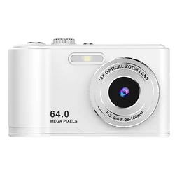 Mini Digital Camera 64MP 4K Video Dual Lens Autofocus 16X Zoom Compact Camera for Travel Mini Digital Camera 64MP 4K Video Dual Lens Autofocus 16X Zoom Compact Camera for Travel