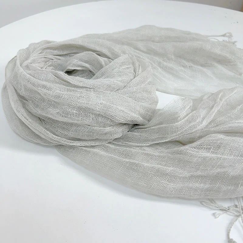 Scarf Linen Women Light Gray Long Sun Protection Accessory For Beach Summer Autumn Holiday Gift Luxury
Scarf Linen Women Light Gray Long Sun Protection Accessory For Beach Summer Autumn Holiday Gift Luxury