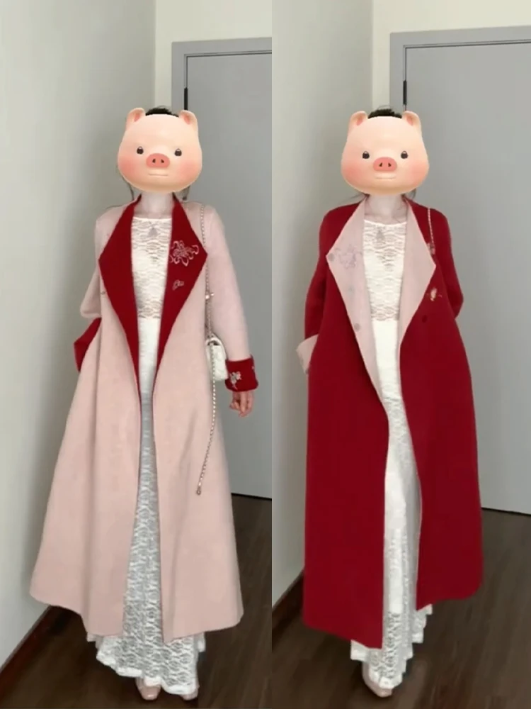 Новое китайское длинное двустороннее шерстяное пальто с вышивкой для женщин, зимнее, больших размеров, пушистая верхняя одежда, премиум-класс, шерстяная куртка
Новое китайское длинное двустороннее шерстяное пальто с вышивкой для женщин, зимнее, больших размеров, пушистая верхняя одежда, премиум-класс, шерстяная куртка