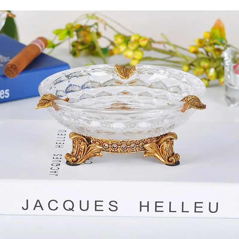 Creative Crystal Ashtrays Brass Base Decoration Smoking Accessories Cigar Ashtrays Home Desktop Ash Tray Ash Storage Containers 
Creative Crystal Ashtrays Brass Base Decoration Smoking Accessories Cigar Ashtrays Home Desktop Ash Tray Ash Storage Containers